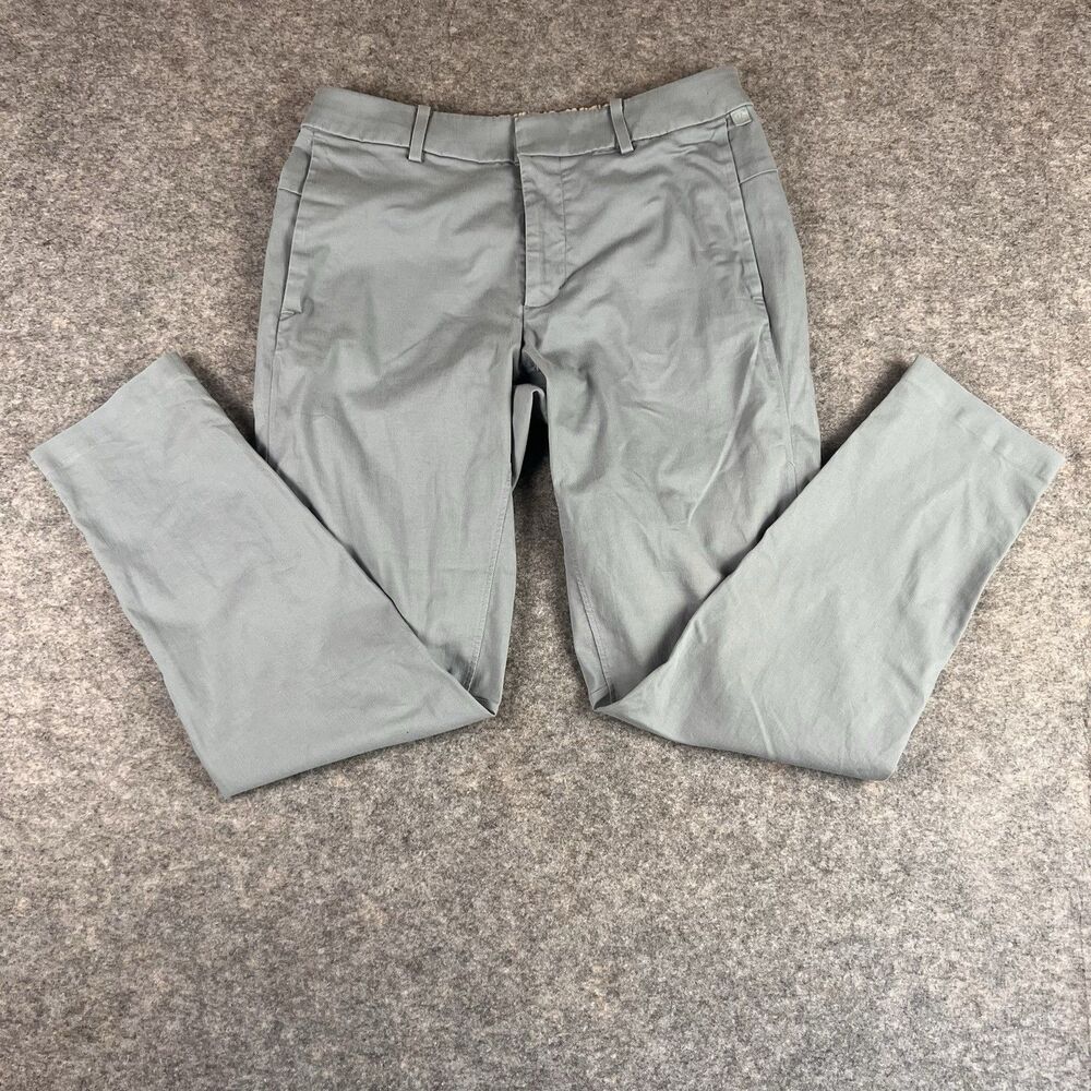 Lululemon Shadow Lite Pant Mens 33 Oxford Weave Elastic Waist Light Blue
